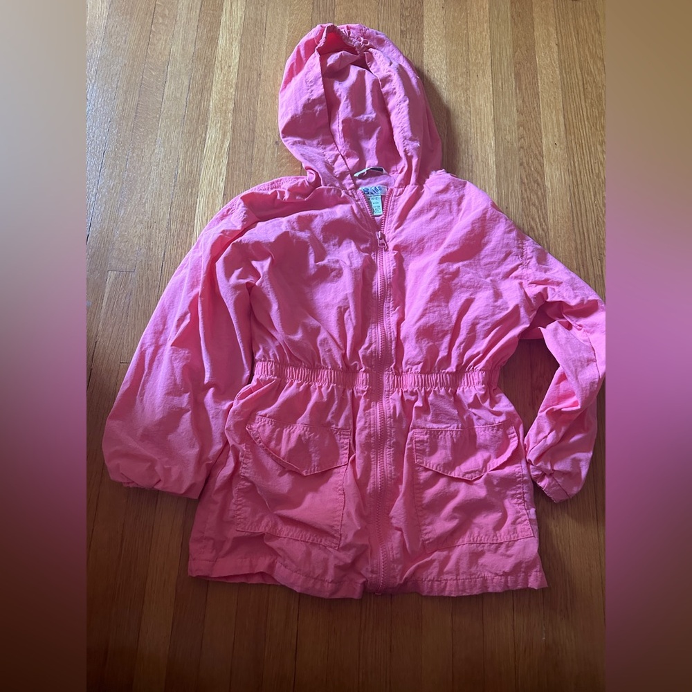 Vintage 1990s Nordstrom Kids Coral Nylon Jacket, Size M (10/12)